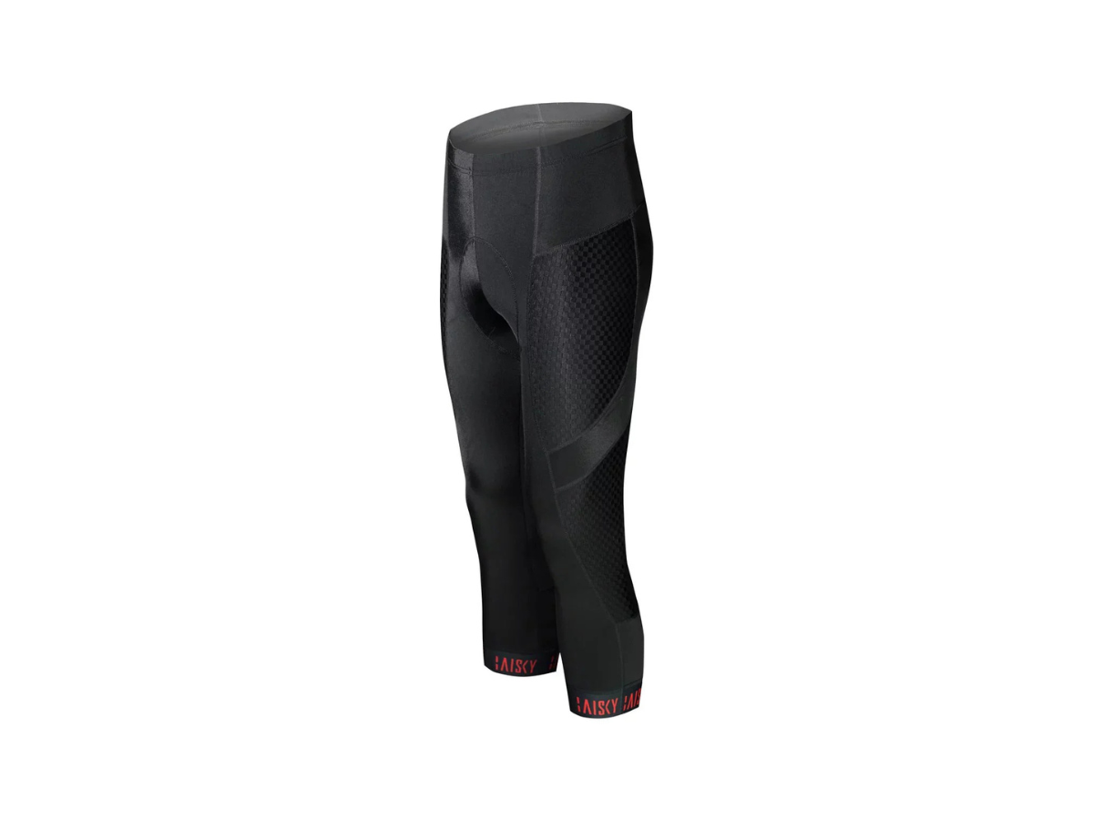Baisky Men Endurance Cropped Tights With Vion Insert Pads ? Windblown Black - Small