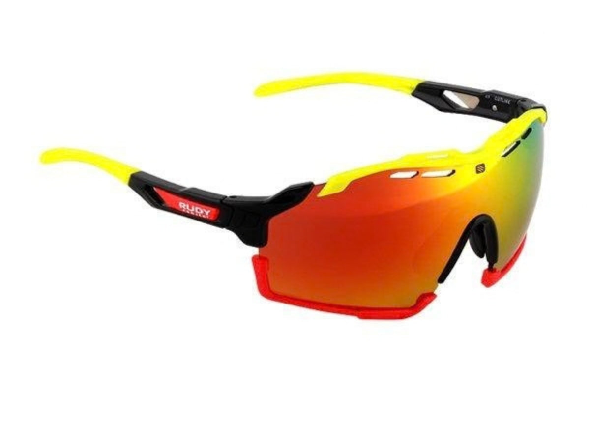Rudy Project Cutline Sport Sunglasses (Black Fluorescent Yellow Red/Multilaser Orange)