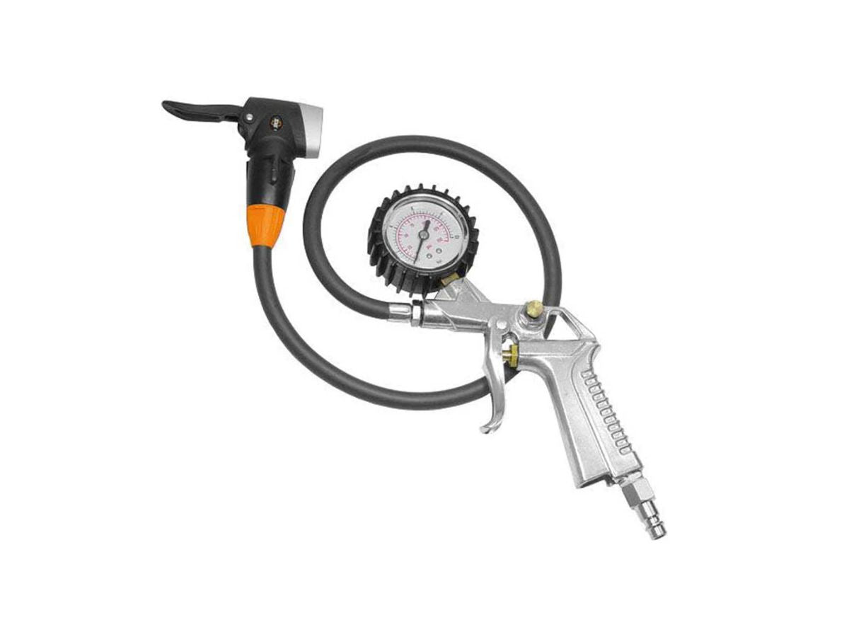 Cyclus Tools Compressor Pump Head Multivalve Schrader/Presta/Dunlop With Hose And Air Gun