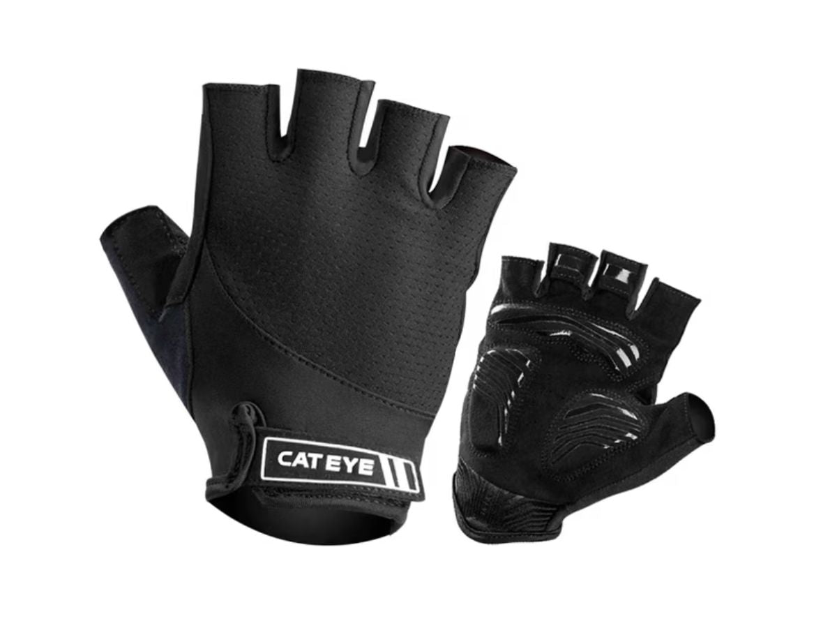 Cateye Cycling Gloves Half Finger Black Large