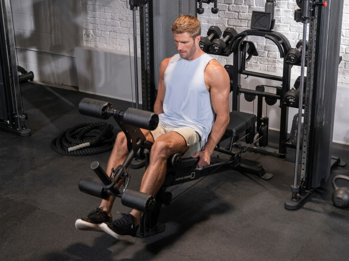 Centr X Hyrox Adjustable Bench w/ Leg Extension and Preacher Curl