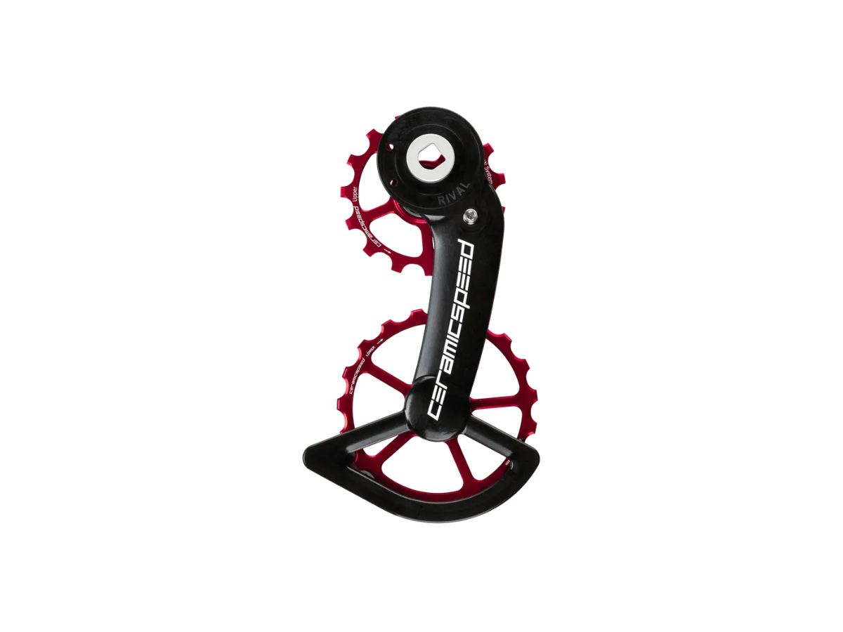 Ceramicspeed pulley wheel OSPW alloy SRAM rival AXS alternative red coated