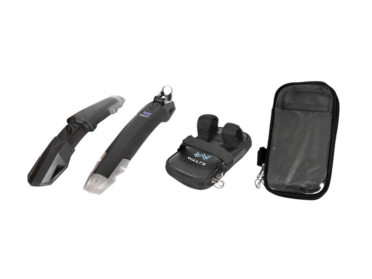 Combo 1: WaltX Handlebar Mobile Holder / WaltX Front and Rear Mudguards
