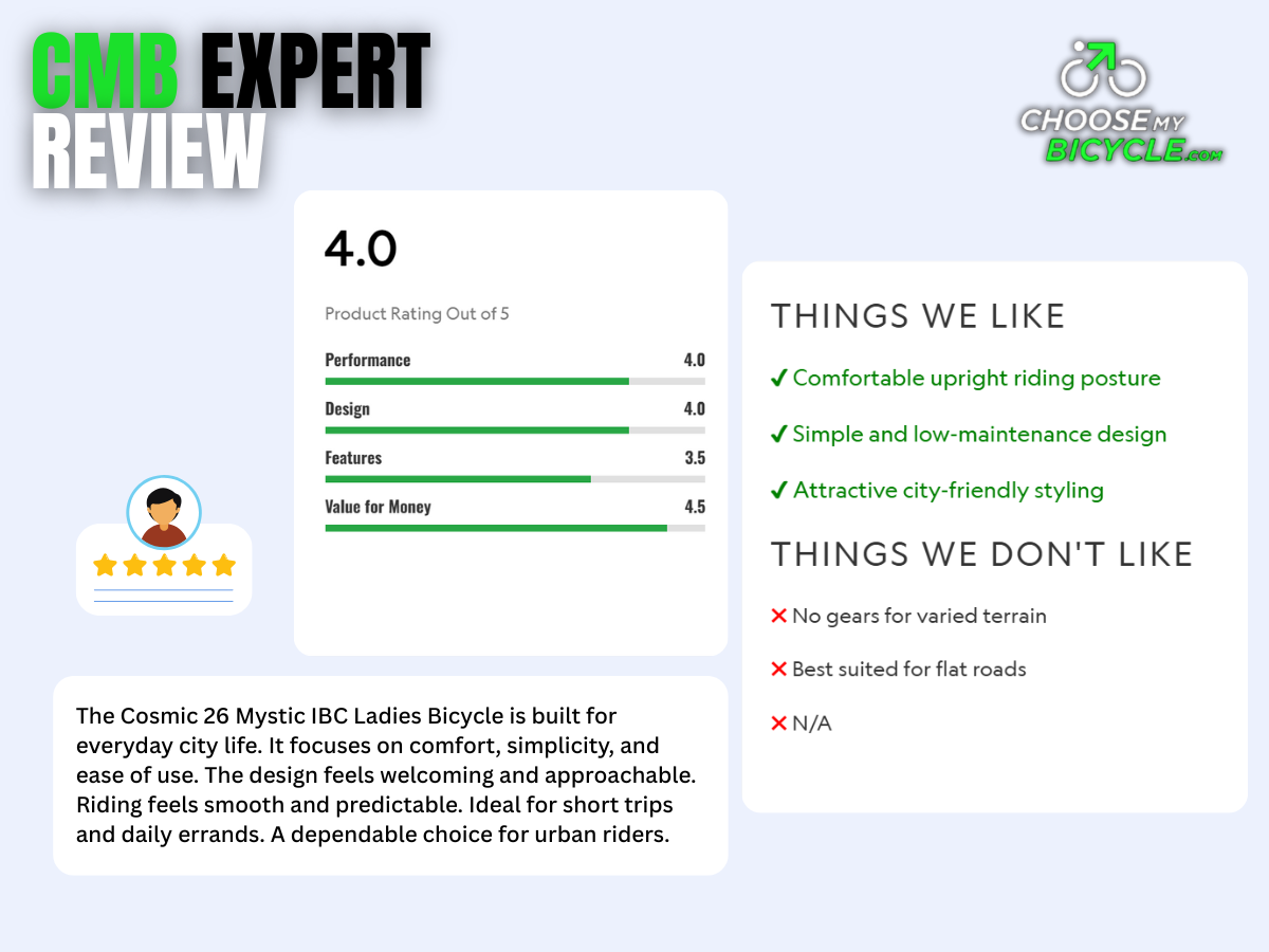 Cosmic 26 Mystic IBC Ladies Bicycle