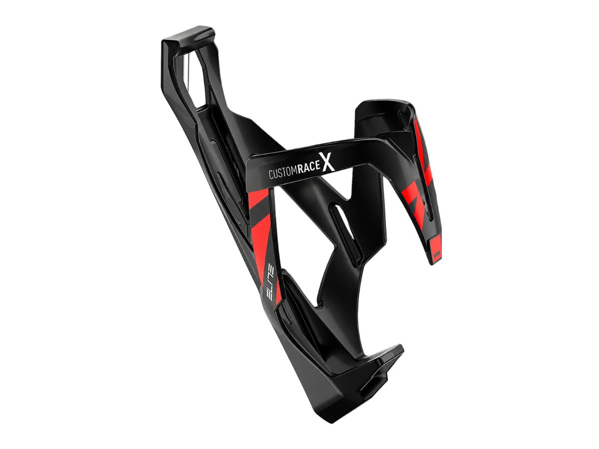 Elite Bottle Cage Custom Race X Black Glossy Graphic Red