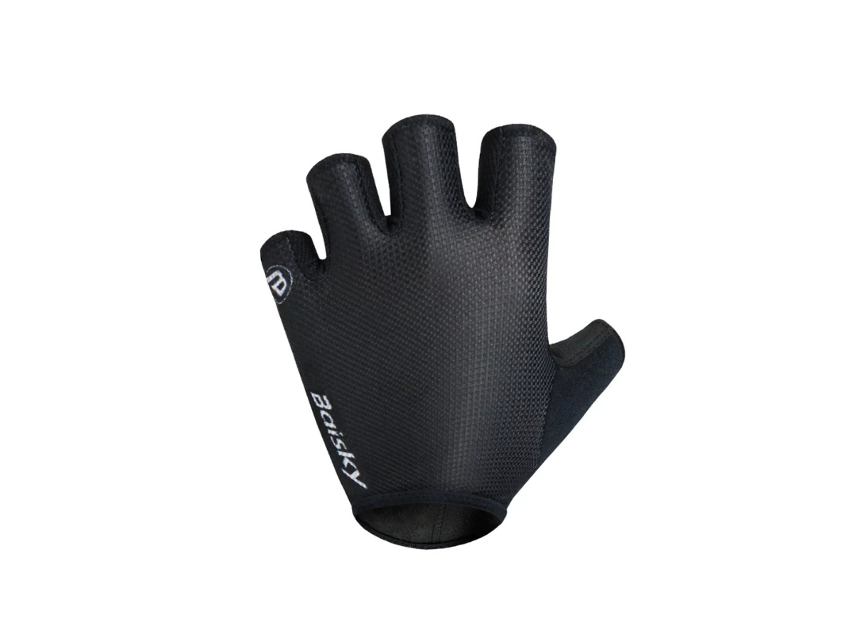Half-Finger Gloves - Back Black Large