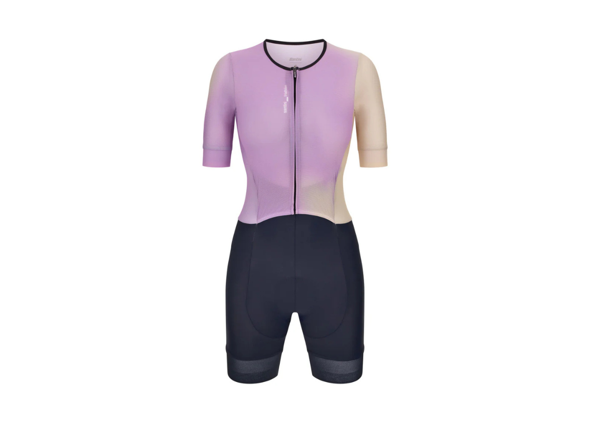 Santini Wmn Leaf Long Distance Trisuit (Short Sleeve)