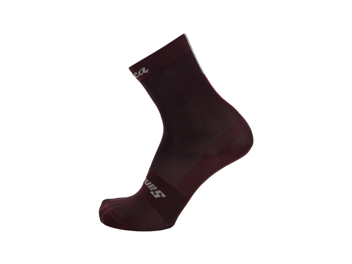 Santini Eroica Quiete Cycling Socks-Bordeaux