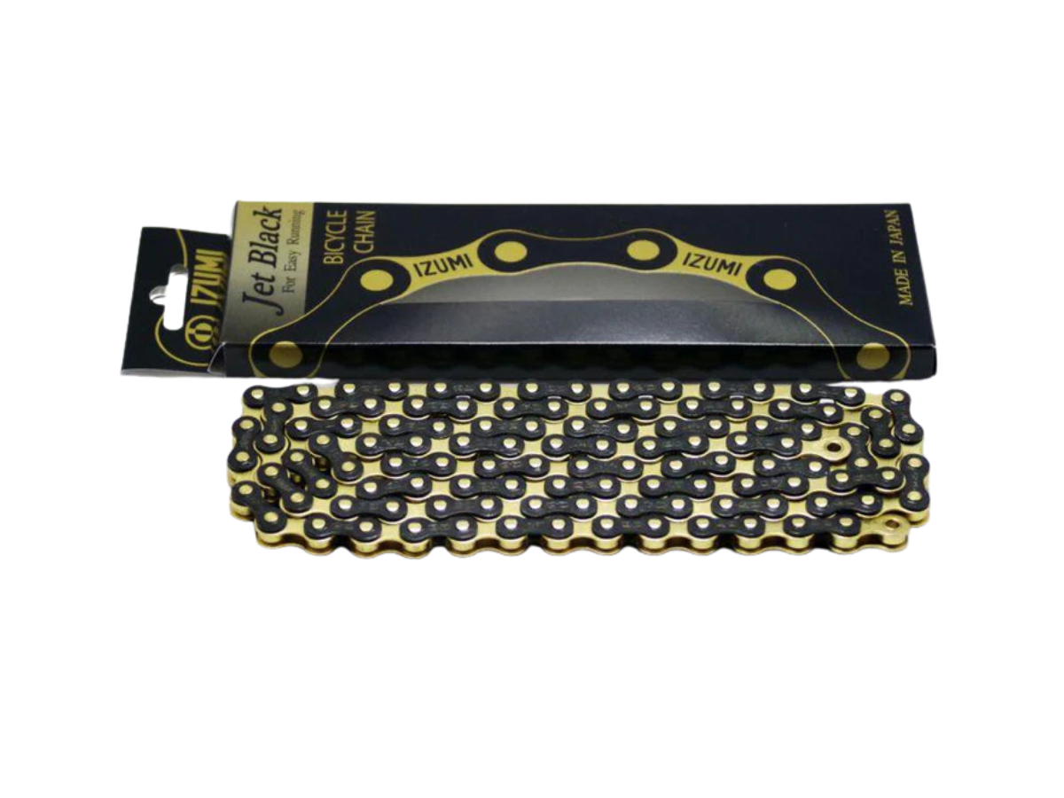 Izumi Jet Black Chain 1/2 X 1/8 - 116L Jb/Gold Single Speed