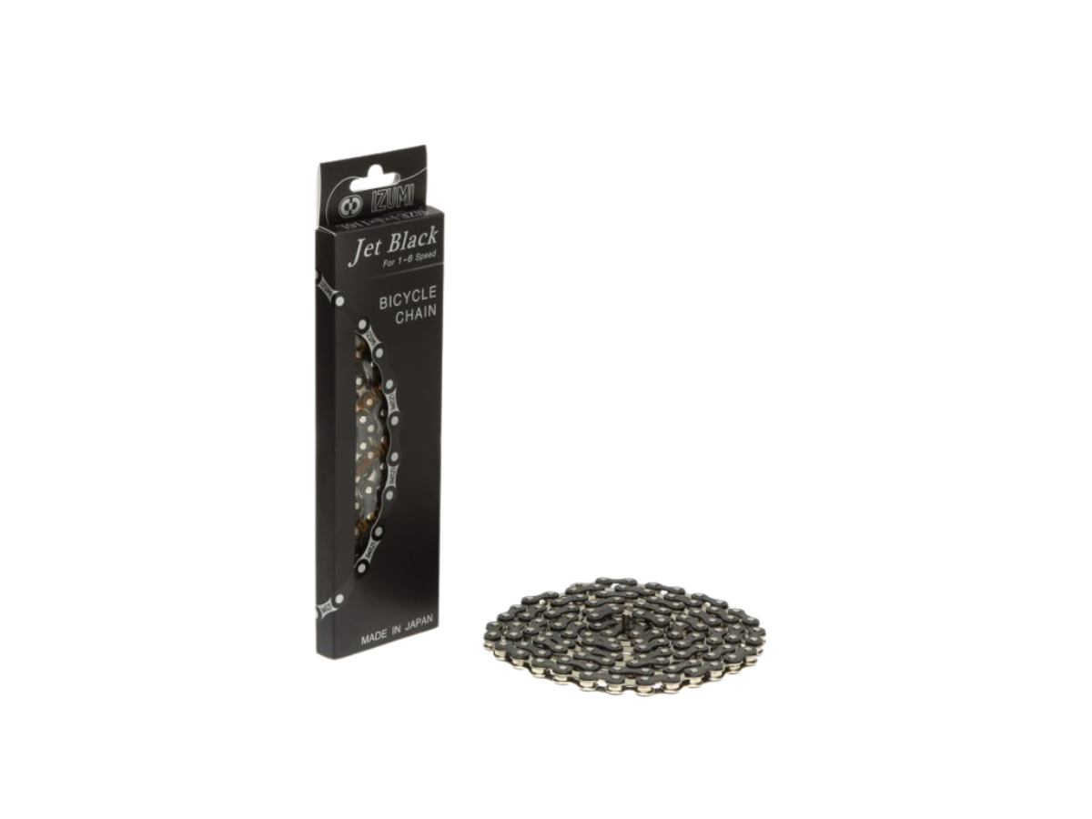 Izumi Jet Black Chain 1/2 X 3/32 - 116L Jb/Silver 1 - 6 Speed