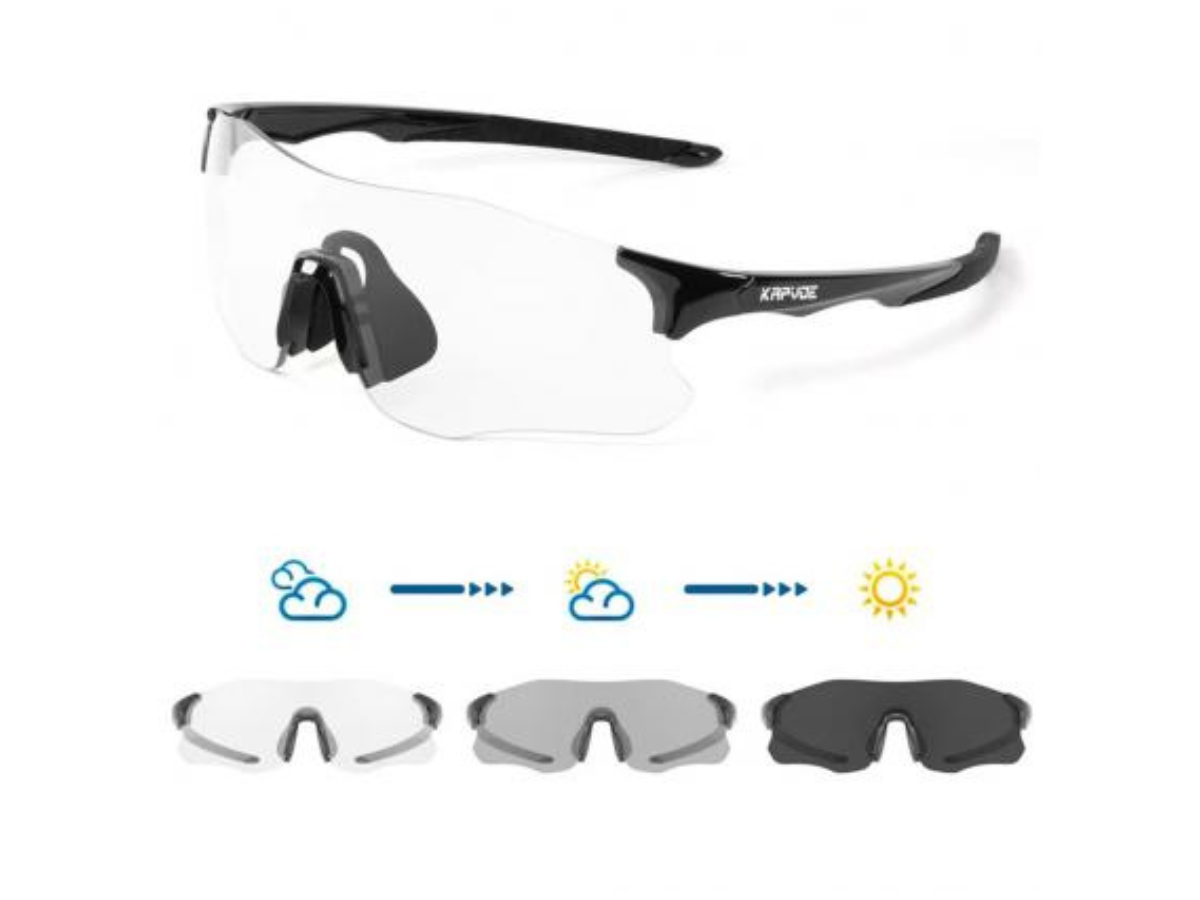 Kapvoe K1129 Photochromic Sunglasses-Black