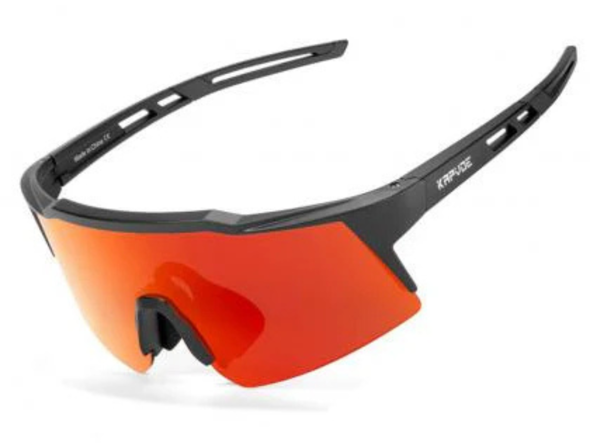 Kapvoe K9028 Kids Coloured Polarized Sunglasses-Red/black