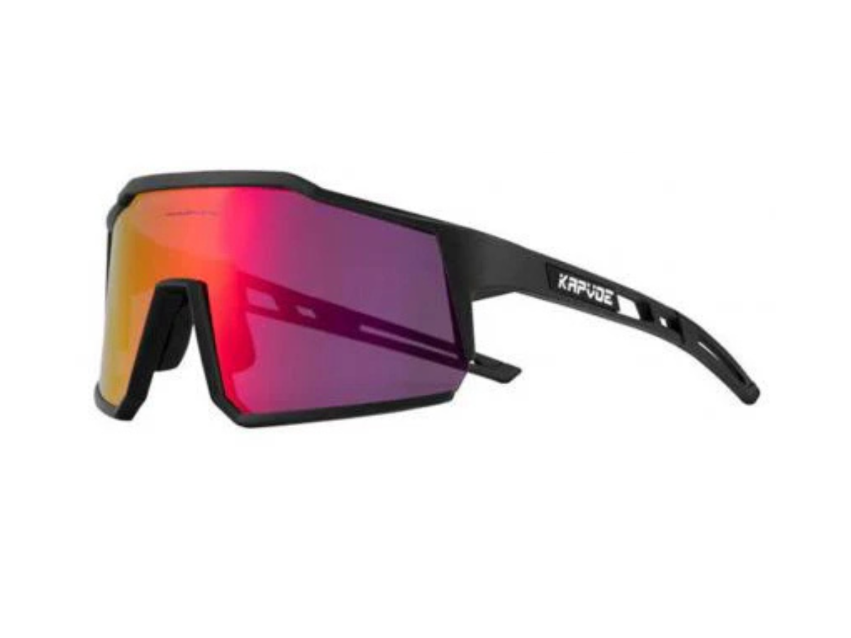 Kapvoe KE9022 Multi-Lens Sports Sunglasses Red/Black