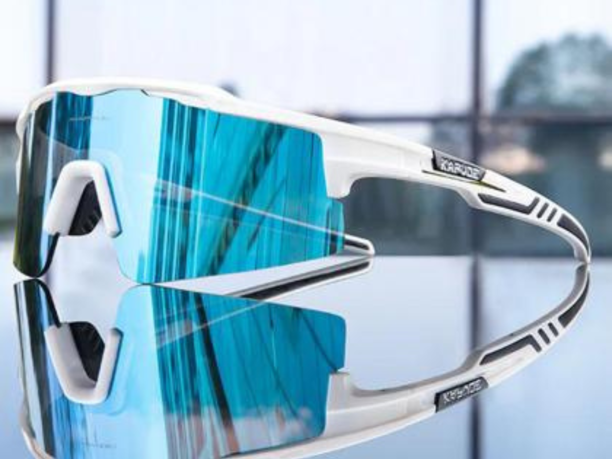 Kapvoe X75 Half Frame Sports Sunglasses-Blue/White