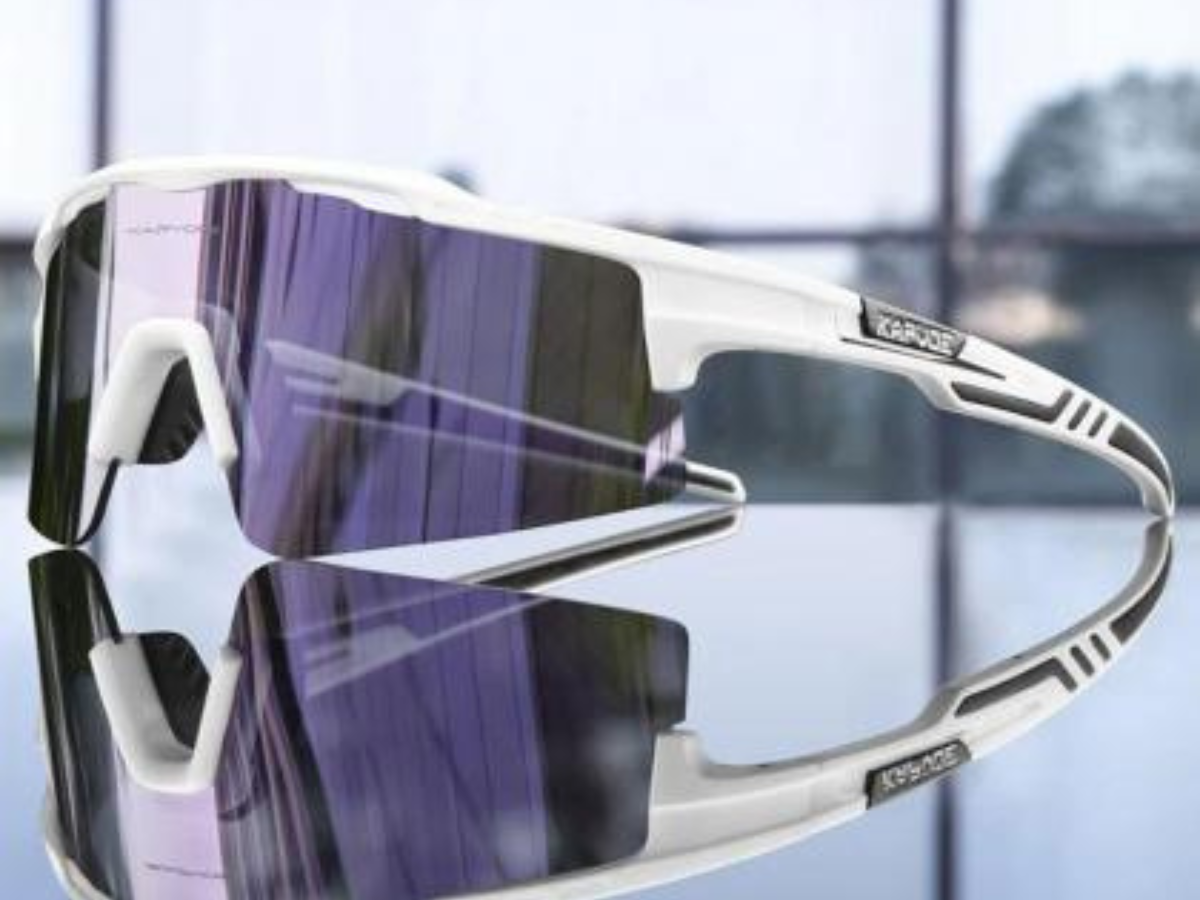Kapvoe X75 Half Frame Sports Sunglasses-Purple/White