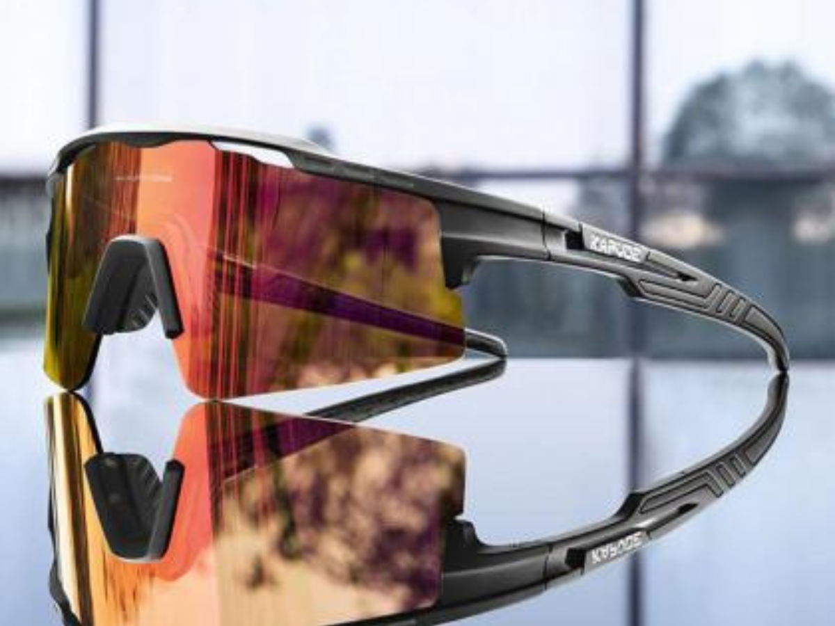 Kapvoe X75 Half Frame Sports Sunglasses-Red/Black