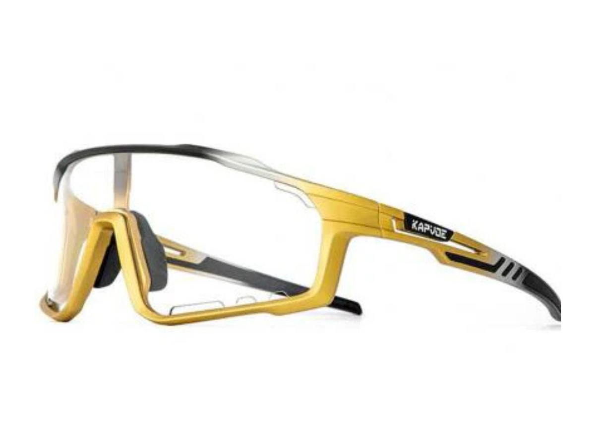 Kapvoe X76 Anti-Fog Photochromic Sunglasses-Black/Gold