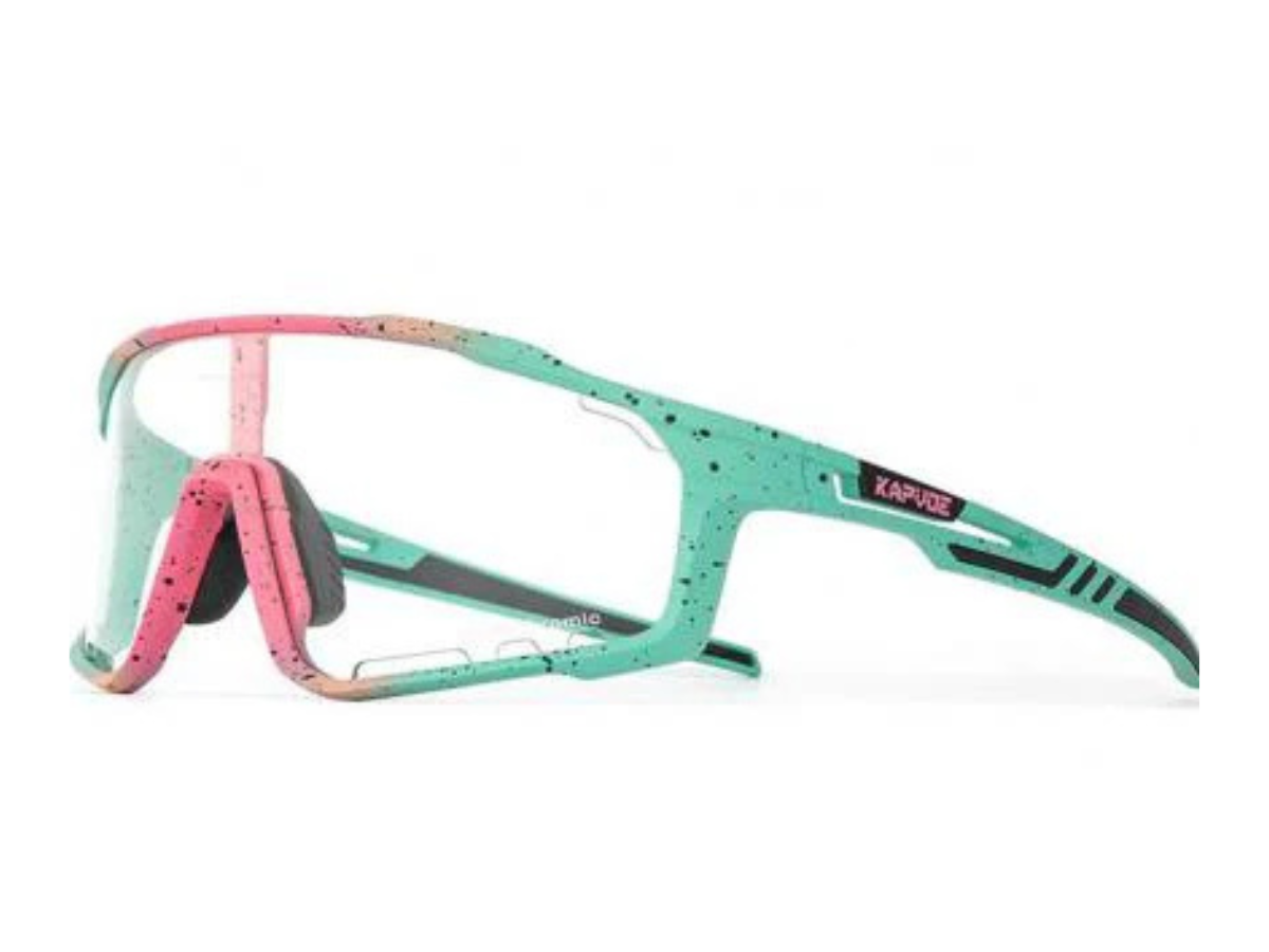 Kapvoe X76 Anti-Fog Photochromic Sunglasses-Black/Green/Pink