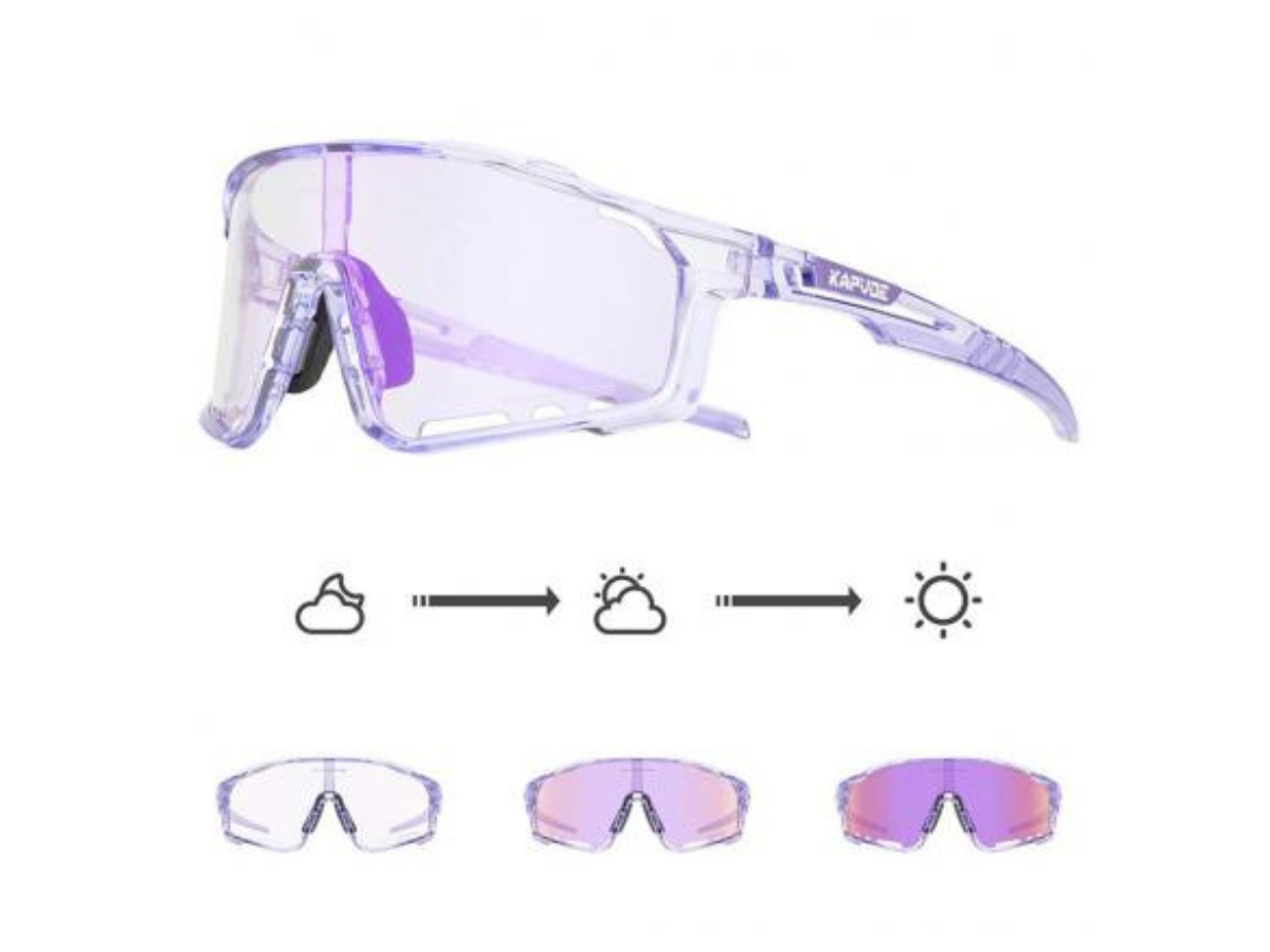 Kapvoe X76 Coloured Photochromic Sunglasses-purple