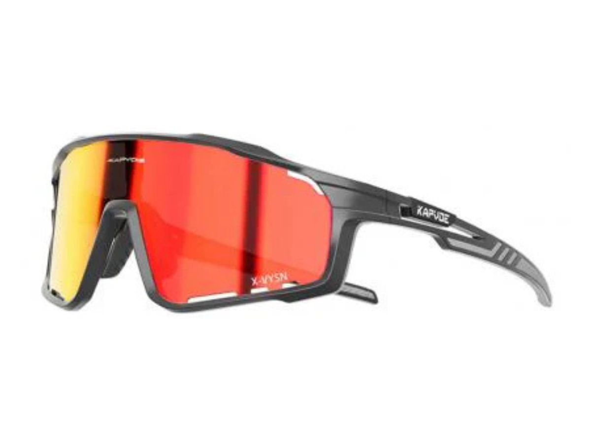 Kapvoe X76 Sports Sunglasses-red/black