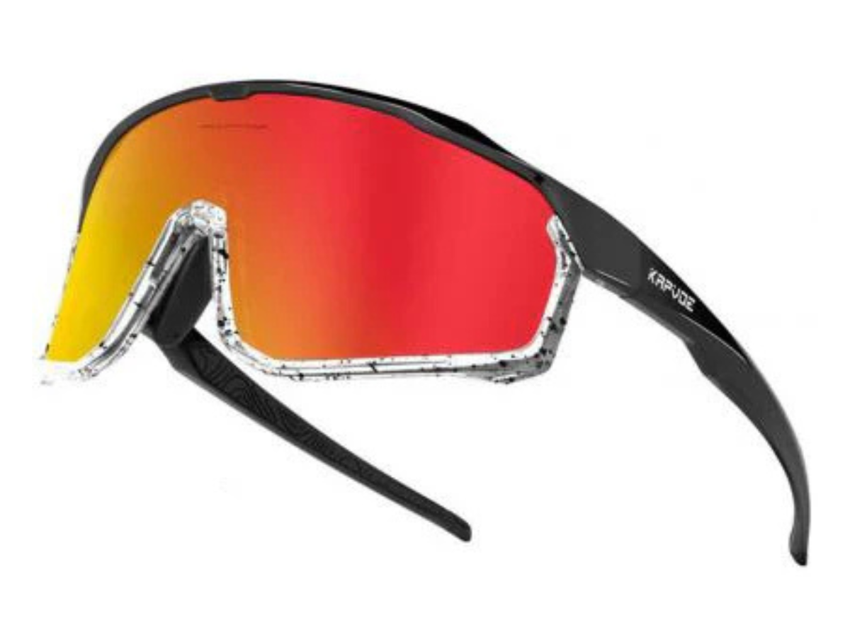 Kapvoe X93 Interchangeable Lower Frame Sunglasses-red/black
