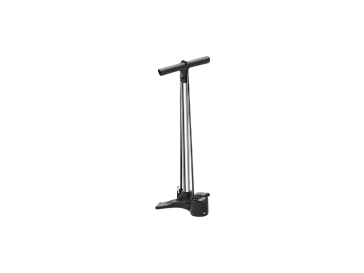 Lezyne Macro Drive Digital Floor Pump (Dual Valve)-Silver