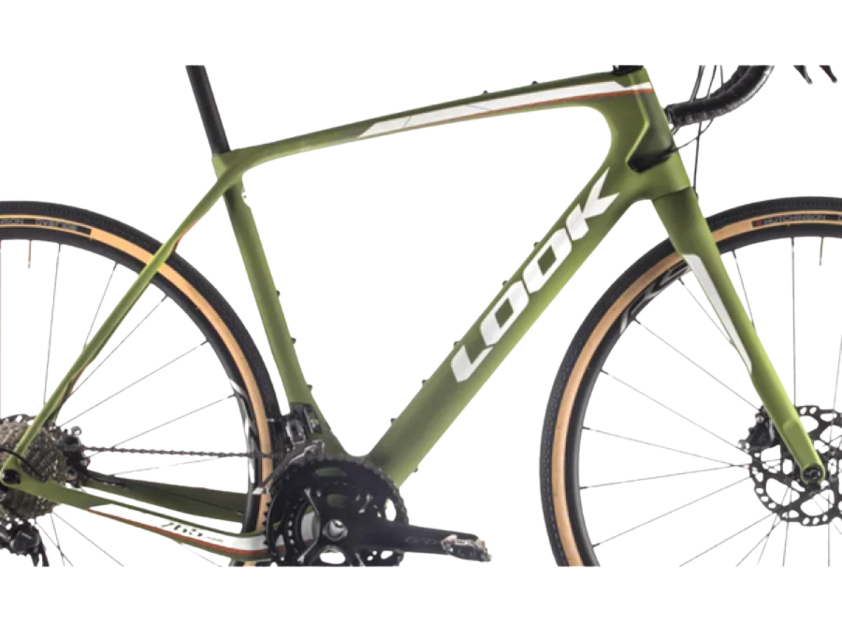 Look Frame 765 GRAVEL DB Green Matte White Logo