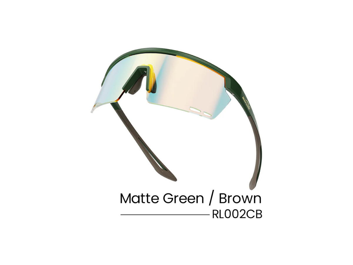 Magicshine Rouler Coated Photochromic Sunglasses-Green/Brown