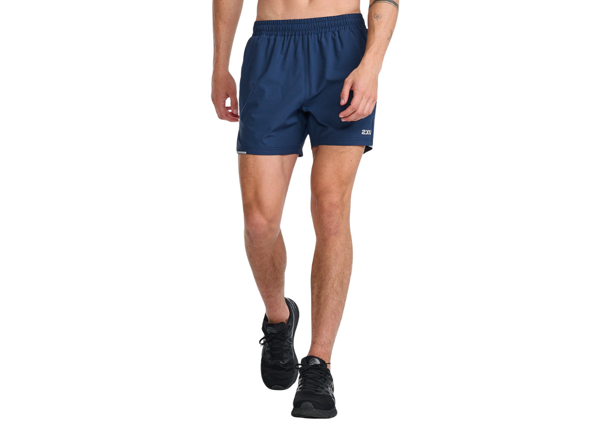 2XU Men Aero 5 inch Shorts Midnight/Surf