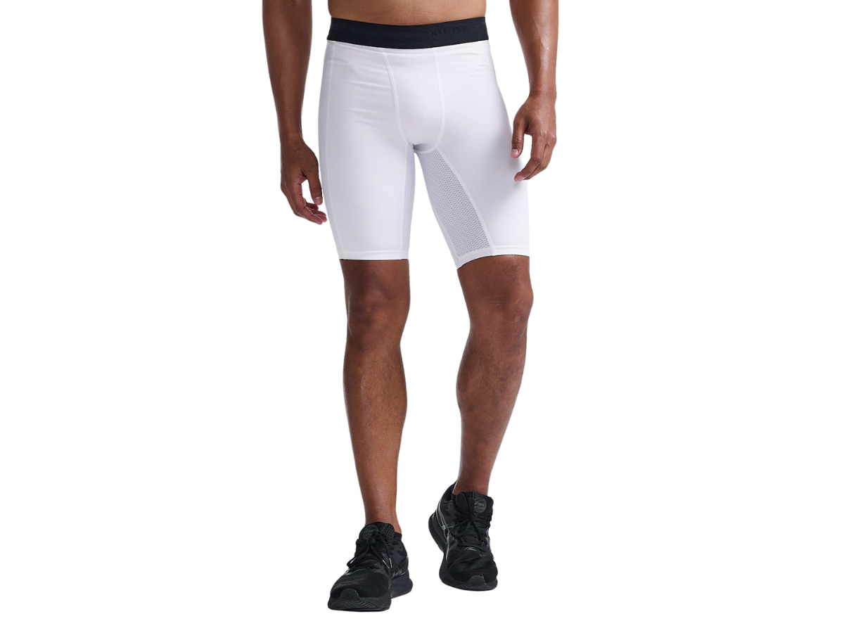 2XU Men Base Layer Compression Shorts White/White