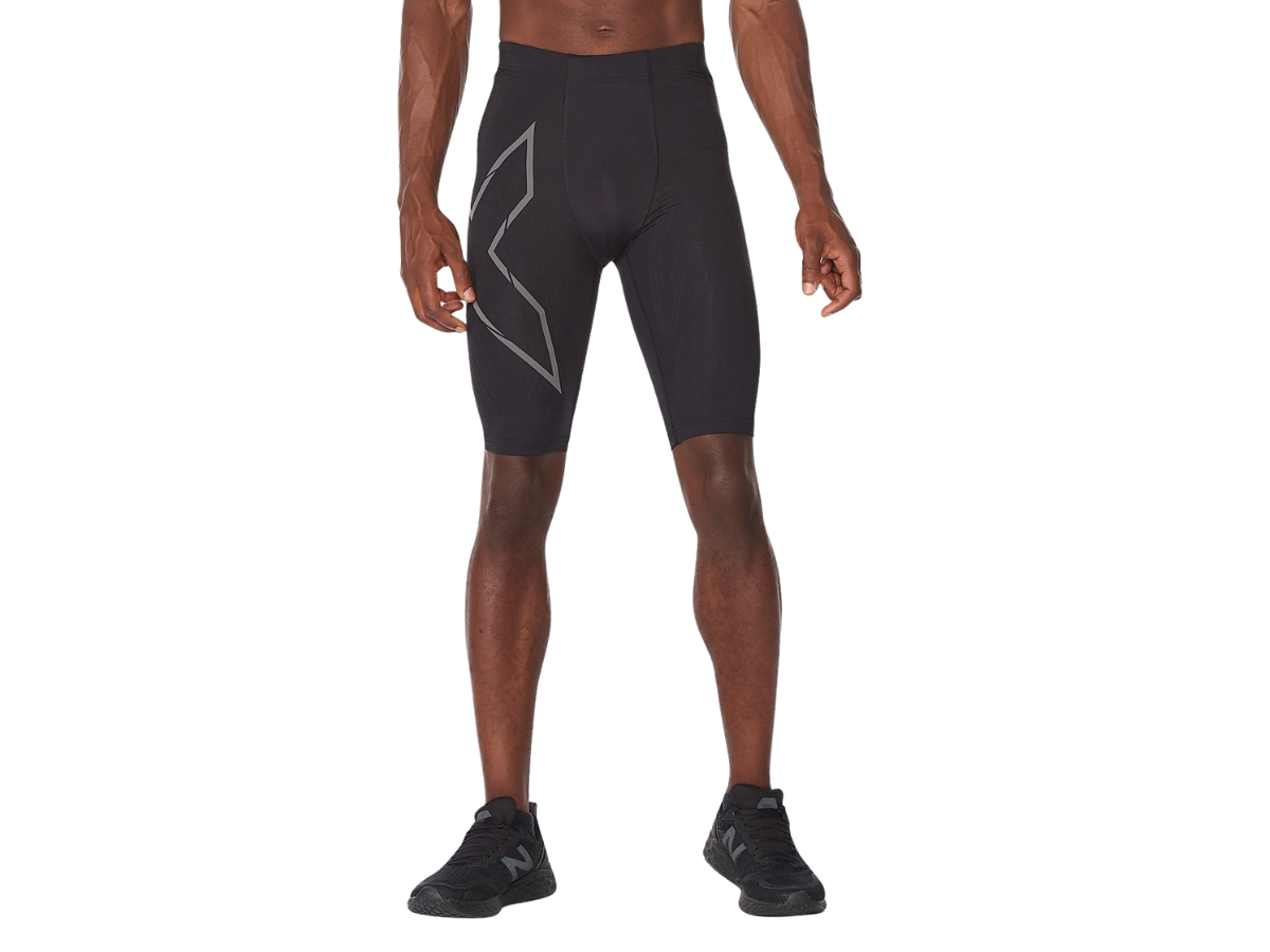 Men Light Speed Compression Shorts Black/Black Reflective
