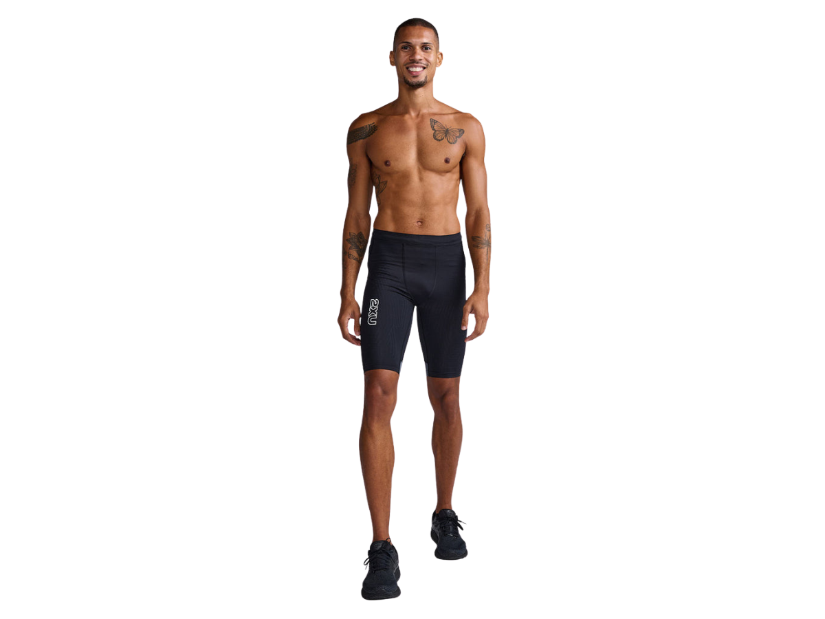 Men Light Speed React Comp Shorts Black/White Reflective