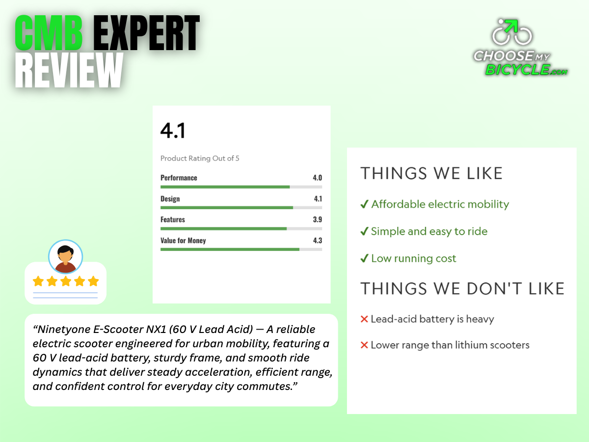 Ninetyone E-Scooter Nx1 (60 V Lead Acid)