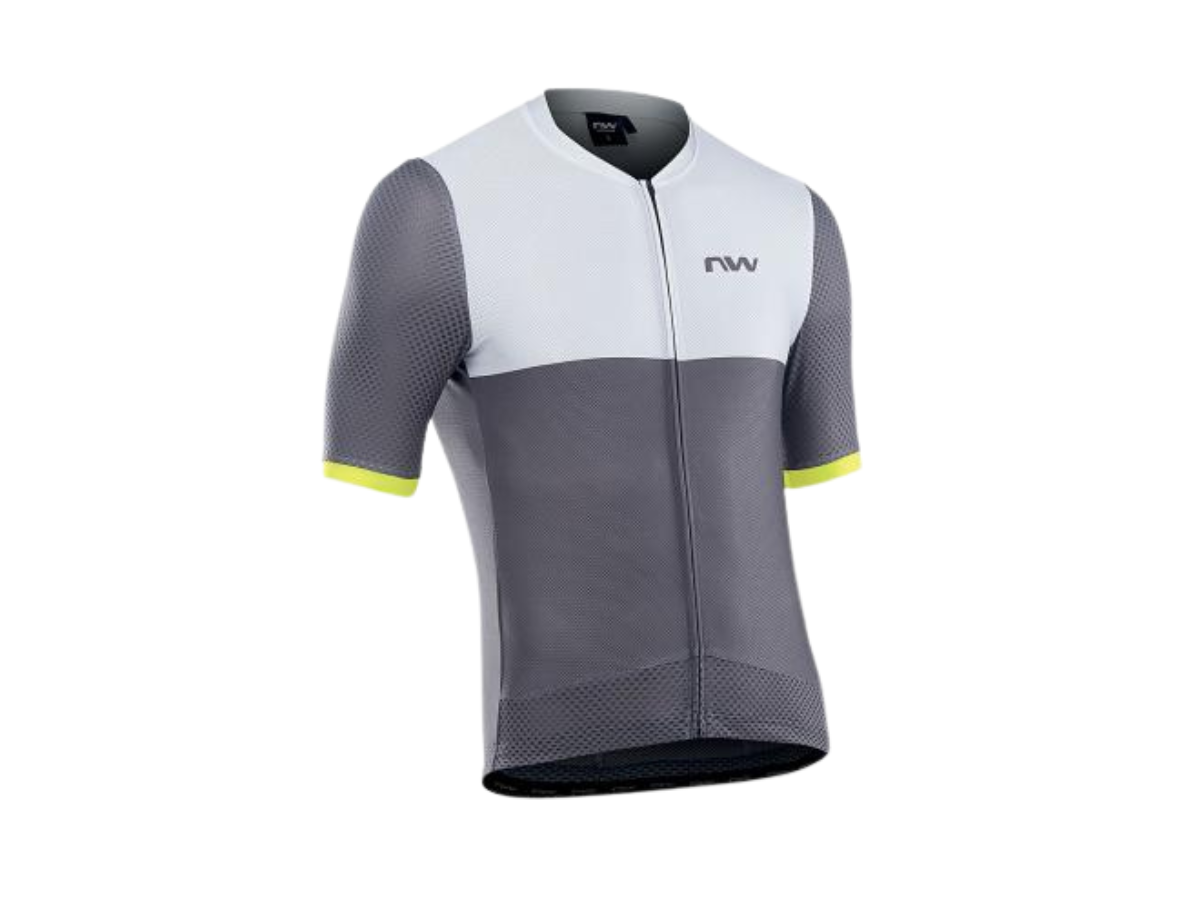 Northwave storm air jersey- grey/yellow fluo