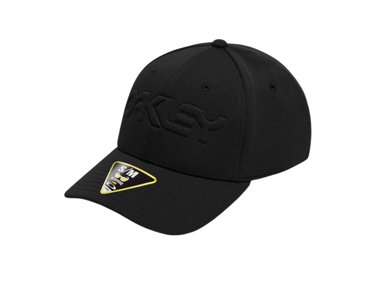 Oakley 6 Panel Stretch Hat Embossed - Black