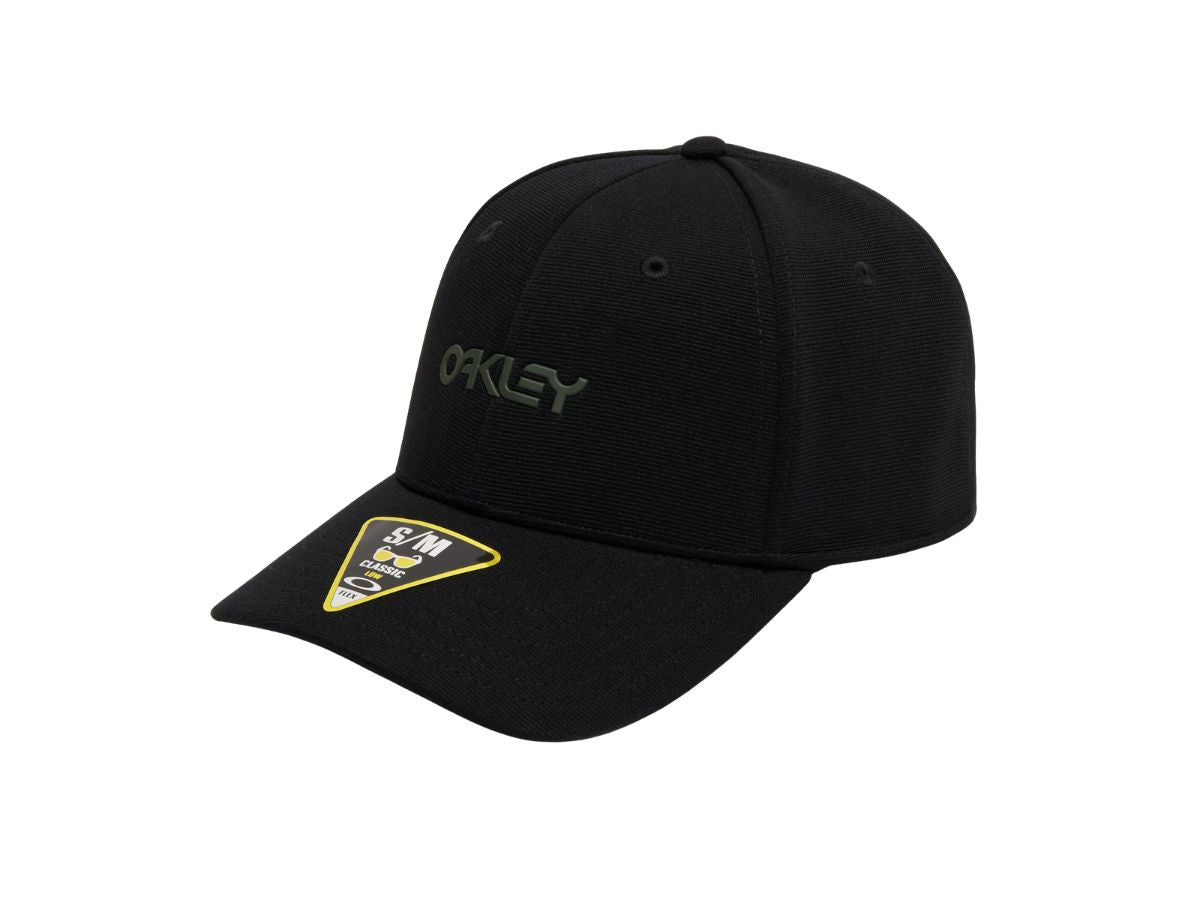 Oakley 6 Panel Stretch Metallic Hat - Blackout