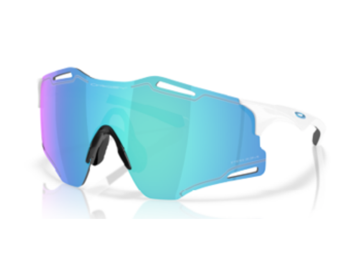 Oakley Cybr Zero Polished White Prizm Sapphire