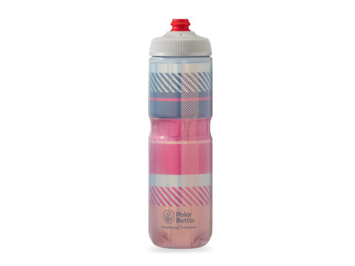 Polar Breakaway Insulated Tartan Bottle-Bonfire Red/Orange (710ml)