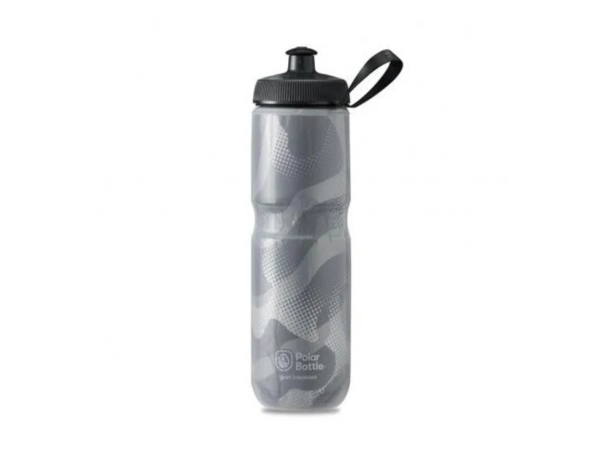 Polar Sport Insulated Contender Bottle-Charcoal/Silver (710ml)