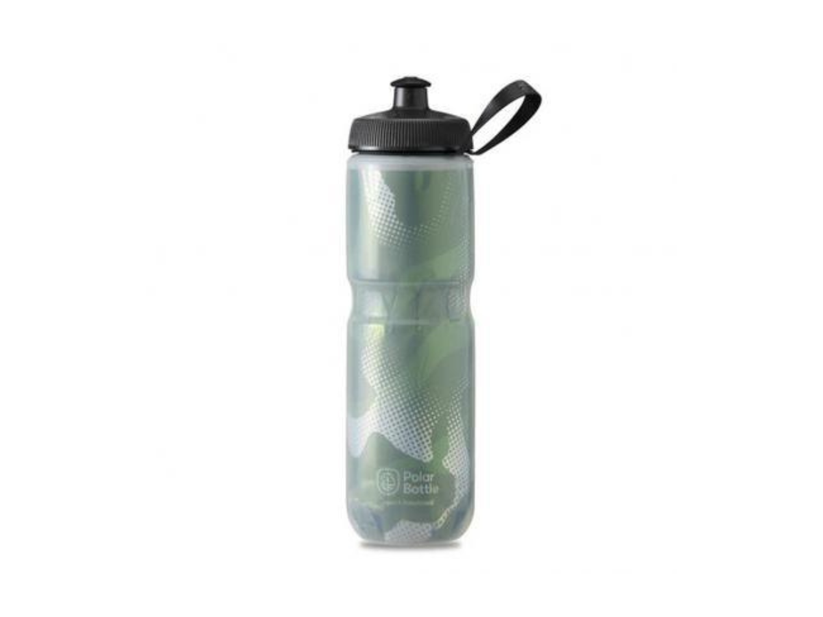 Polar Sport Insulated Contender Bottle-Olive Green/Silver (710ml)