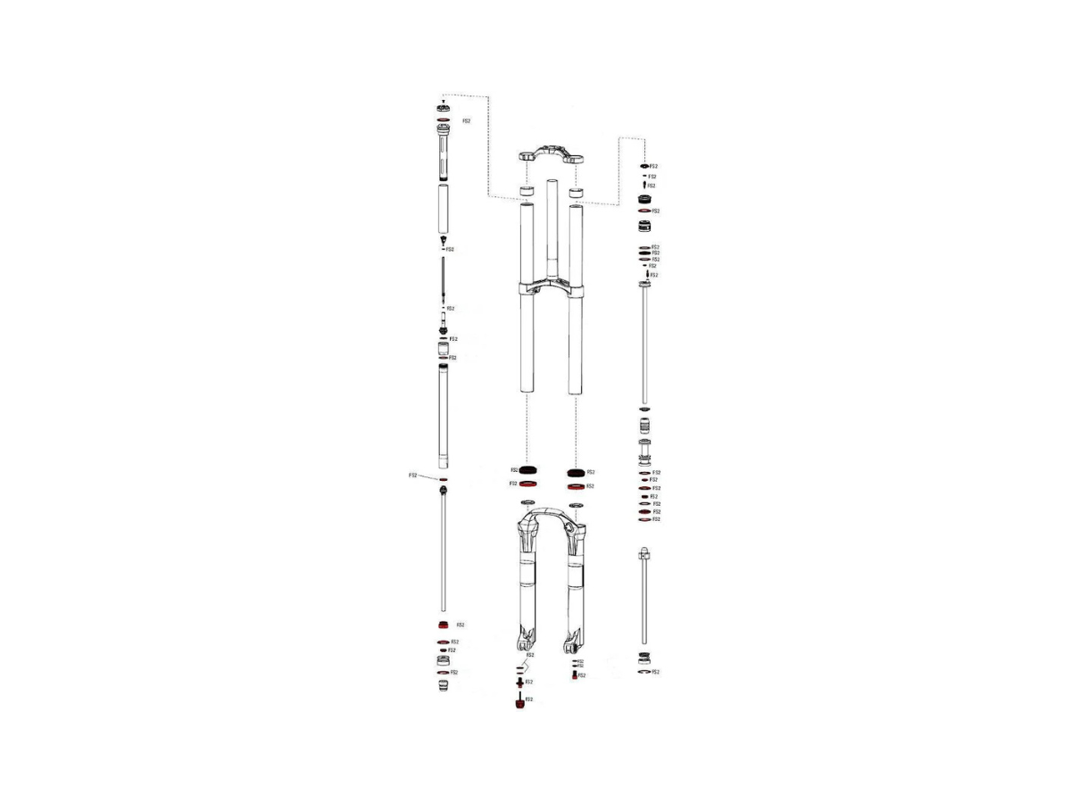 ROCK SHOX SPARES FOR FORK SERVICE KIT FOR BOXXER WC CGR DMP UPG 11.4018.055.030