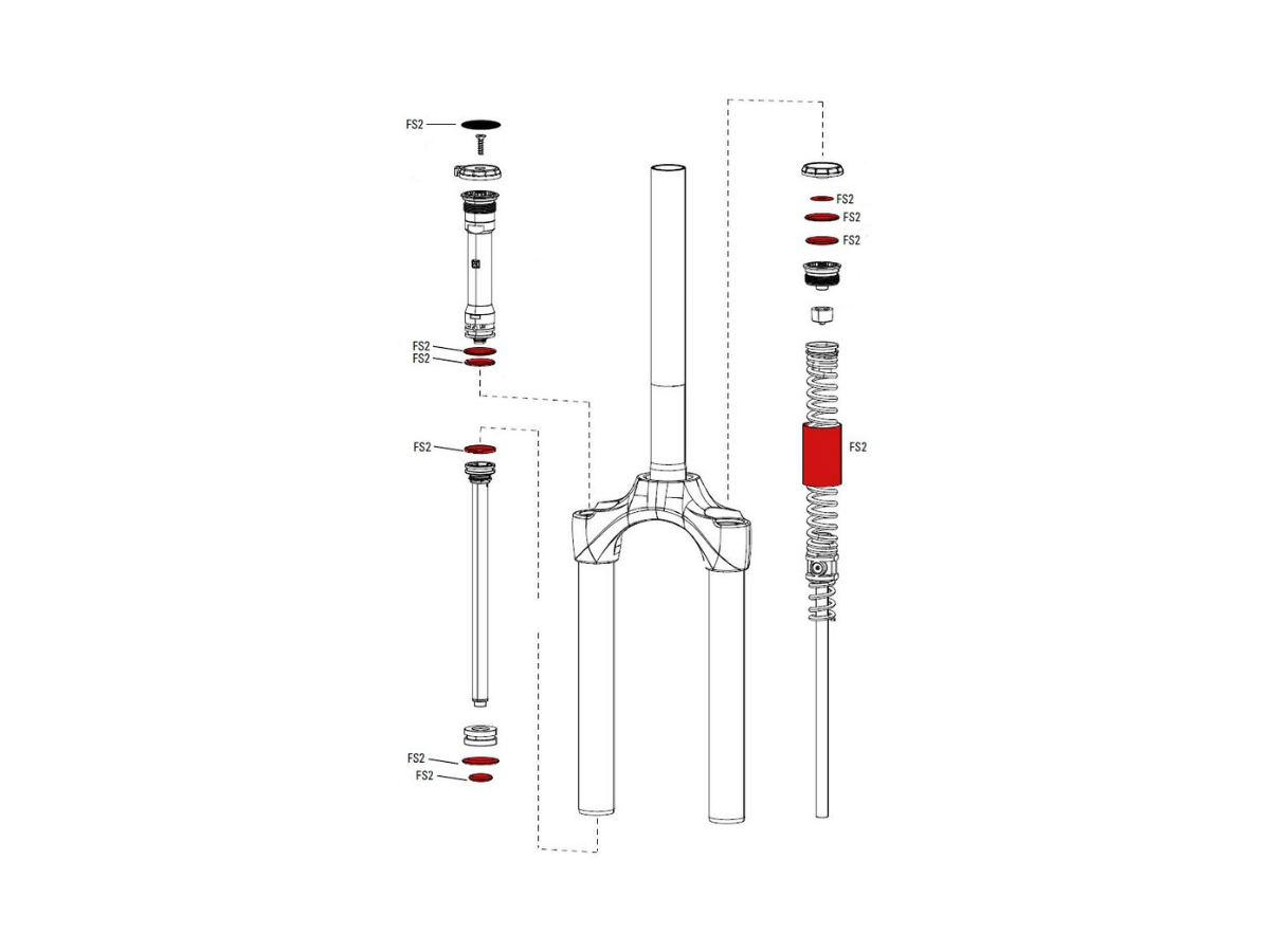ROCK SHOX SPARES FOR FORK SERVICE KIT FOR PARGAON SILVER A1 11.4018.056.001
