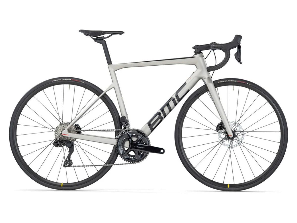 Roadmachine Five Carbon Road Shimano 105 Di2 Wht Gry Hydraulic Disc Brakes 54 Cm