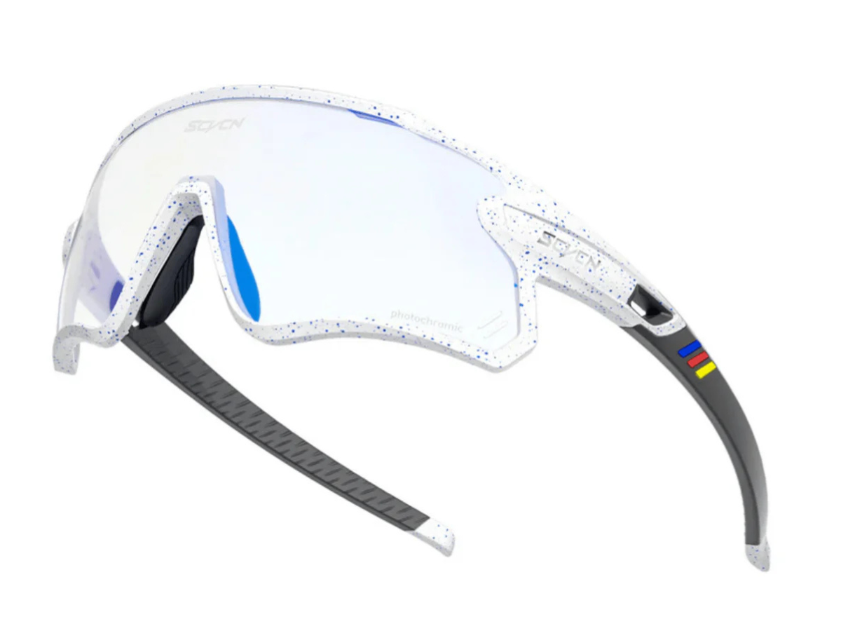 SCVCN S1 Coloured Photochromic Sunglasses-Blue/White