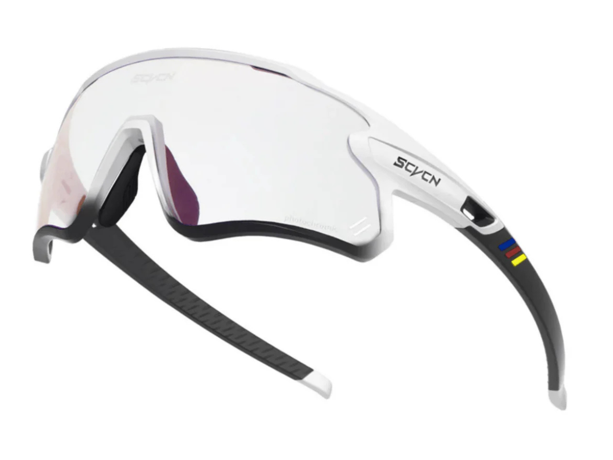 SCVCN S1 Coloured Photochromic Sunglasses-red/white/black