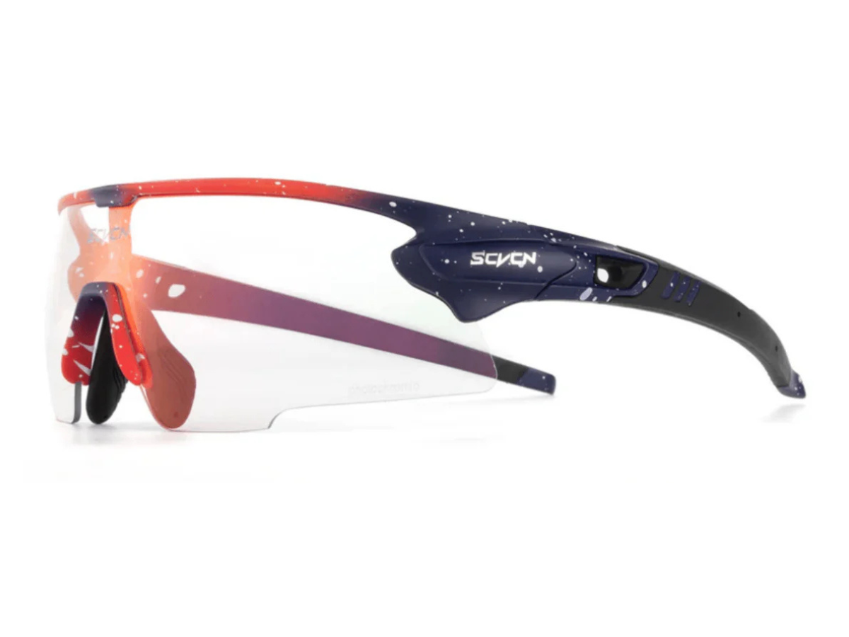 SCVCN S2 Coloured Photochromic Sunglasses-red-black