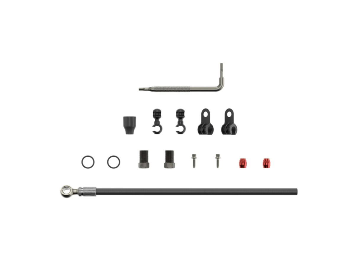 SRAM HYD HOSE KIT 200MM SILVER BANJO FOR 4 PISTON BRAKES 