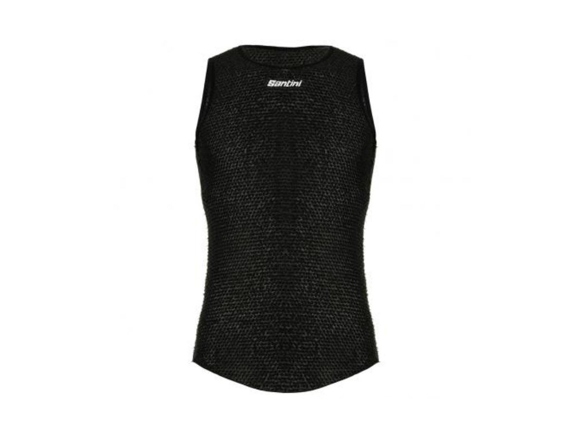 Santini Alpha Winter Baselayer (Sleeveless)-Black