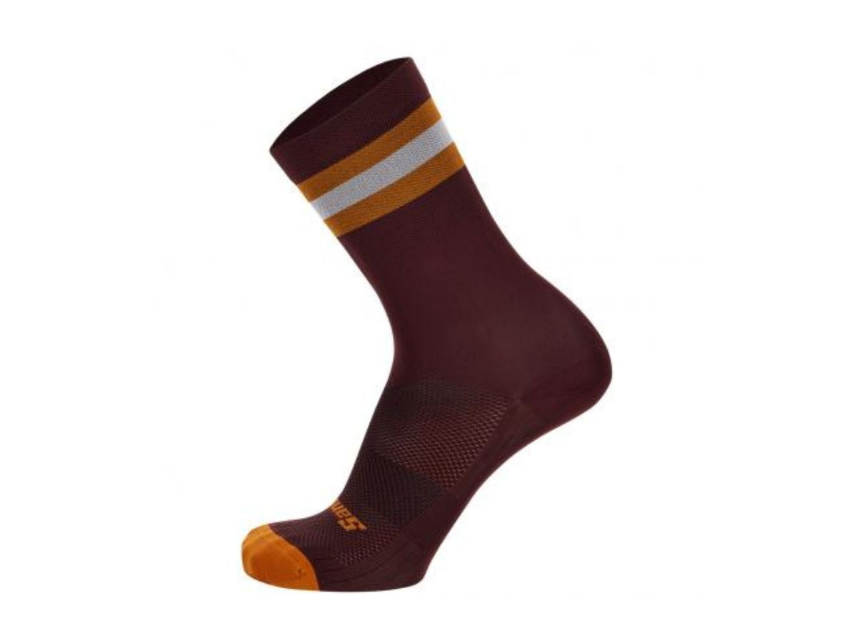 Santini Bengal High Profile Socks-Burgundy