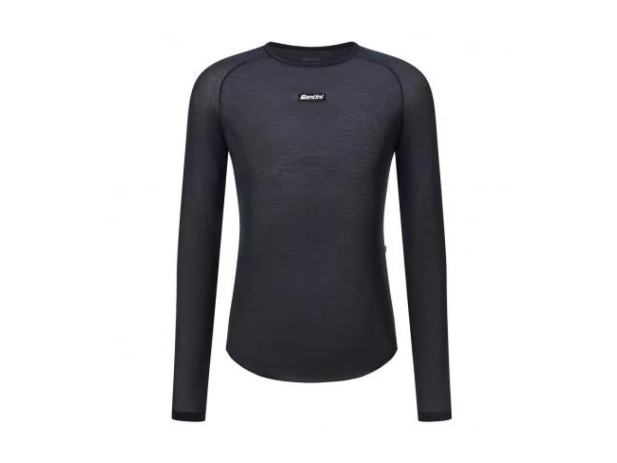 Santini Dry Winter Unisex Baselayer (Full Sleeves)-Black